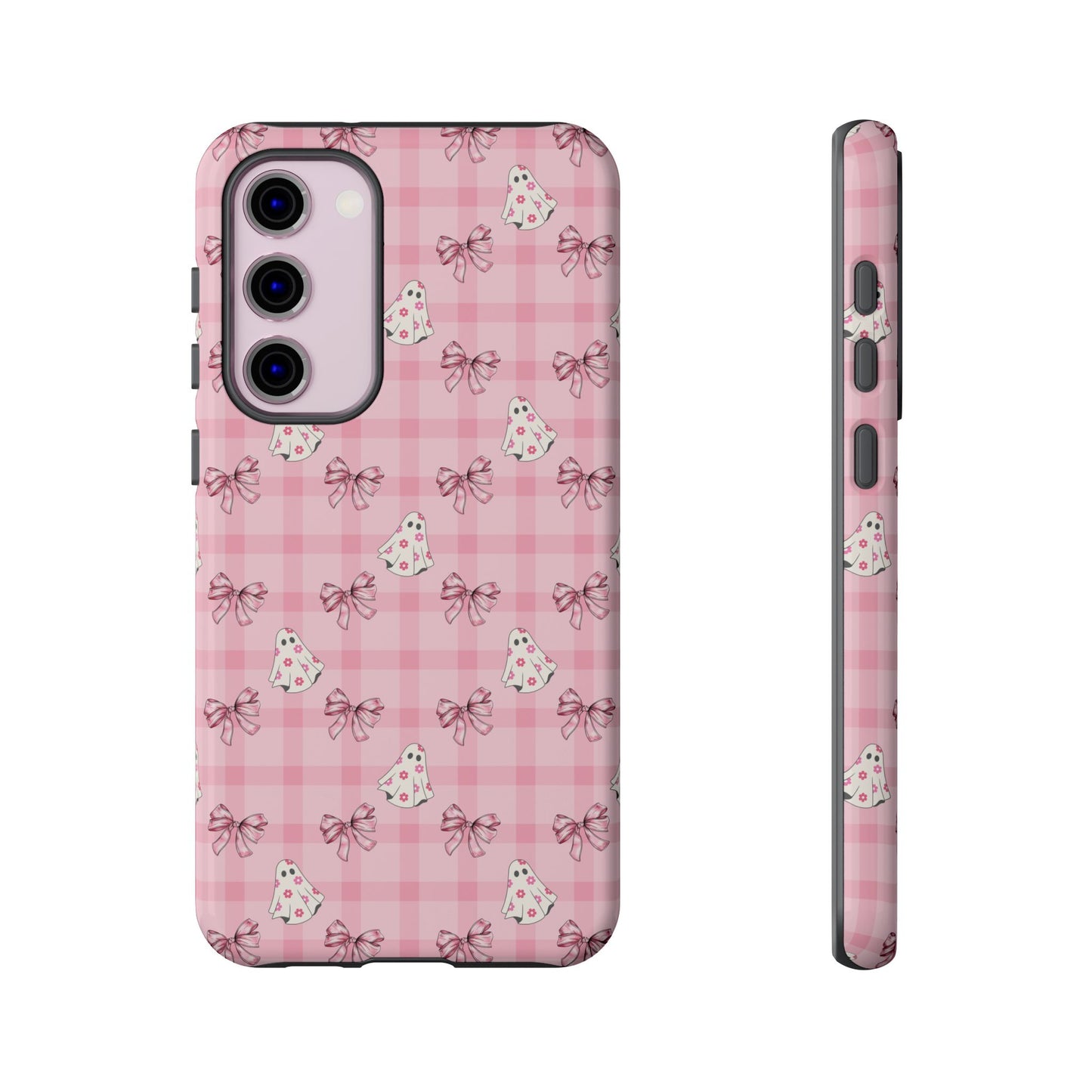 Pink Gingham Ghosts & Bows Samsung Galaxy Tough Case