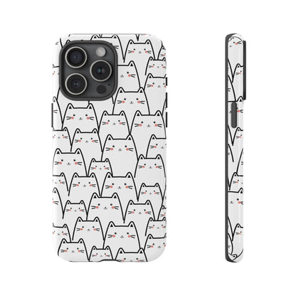 Kawaii Cat Crowd Tough iPhone Case