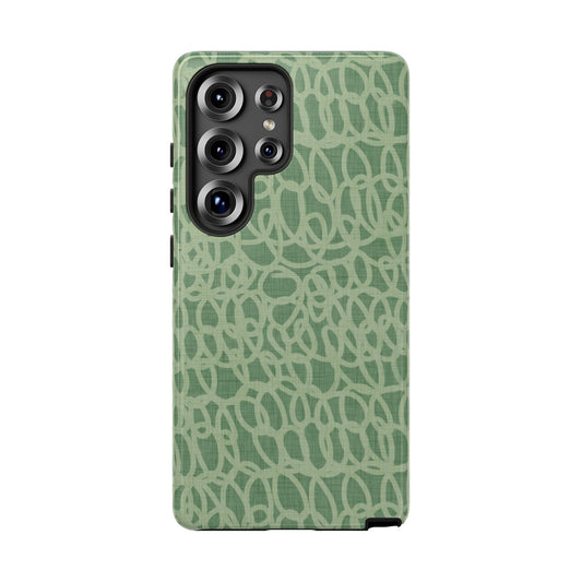 Sage Green Scribble Loops Samsung Galaxy Tough Case