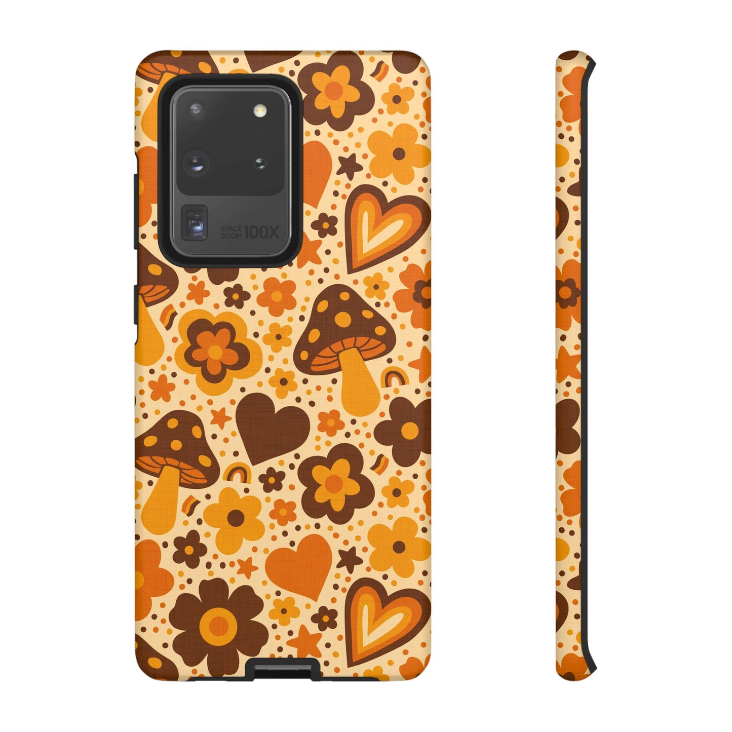 Groovy Harvest Mushrooms, Hearts and Flowers Samsung Galaxy Tough Case