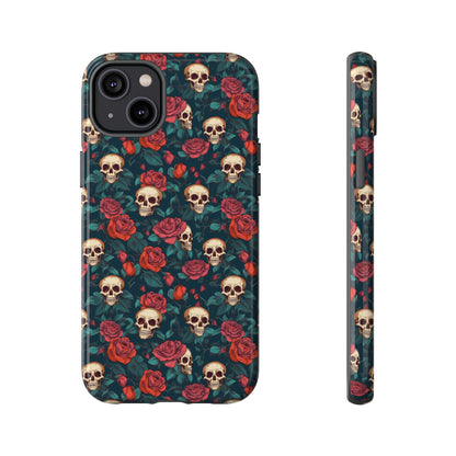 Skulls & Roses Dark Garden iPhone Tough Case