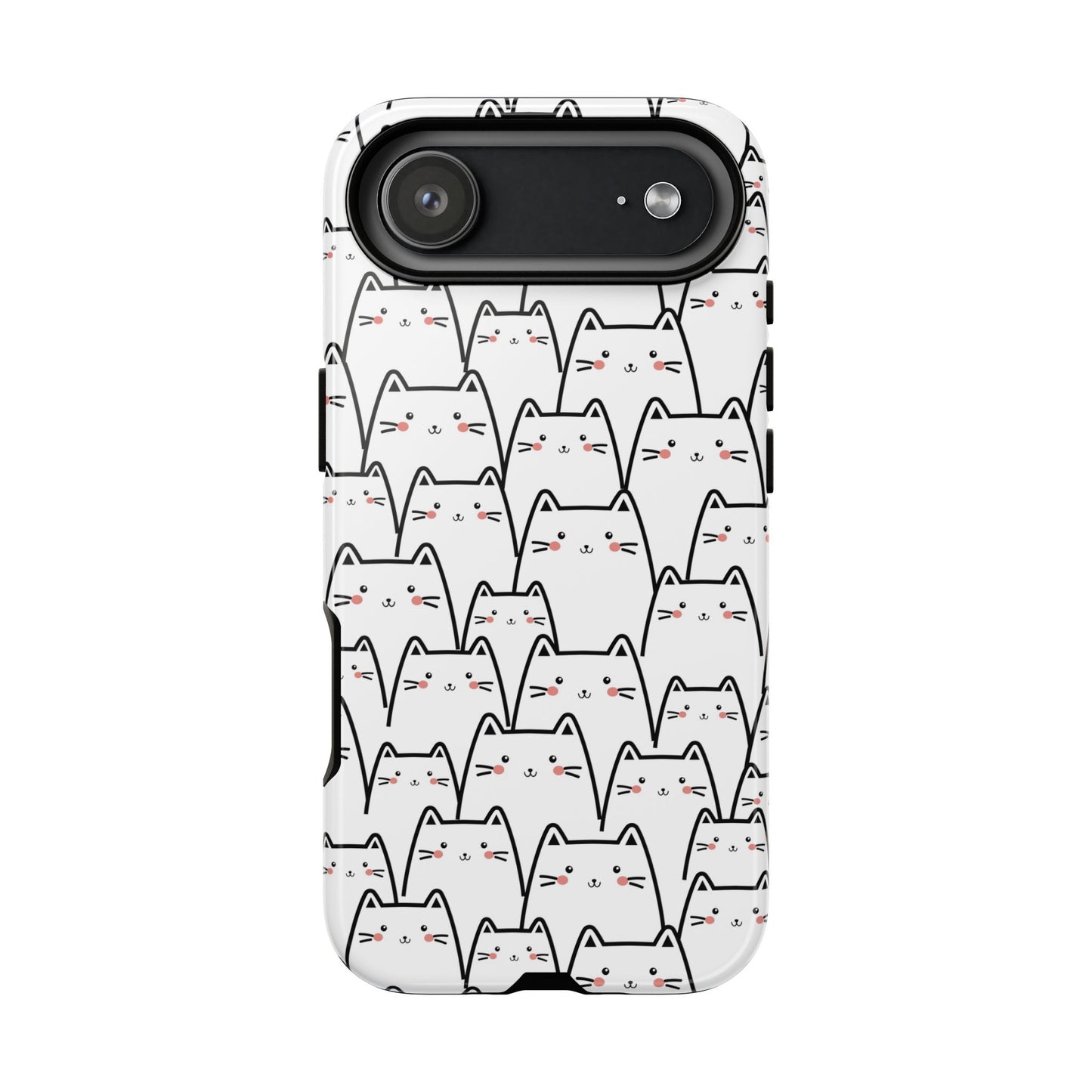 Kawaii Cat Crowd Tough iPhone Case