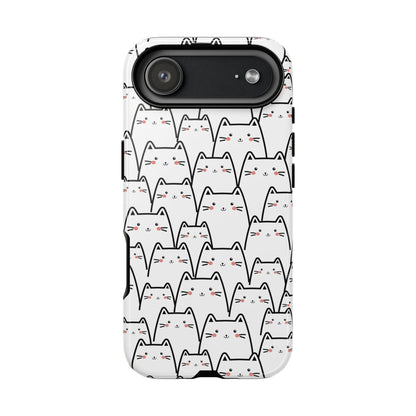 Kawaii Cat Crowd Tough iPhone Case