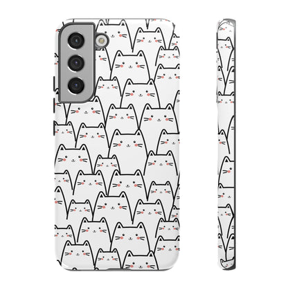 Kawaii Cat Crowd Samsung Galaxy Tough Case
