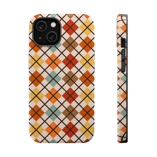 Autumn Argyle MagSafe® Tough iPhone Case