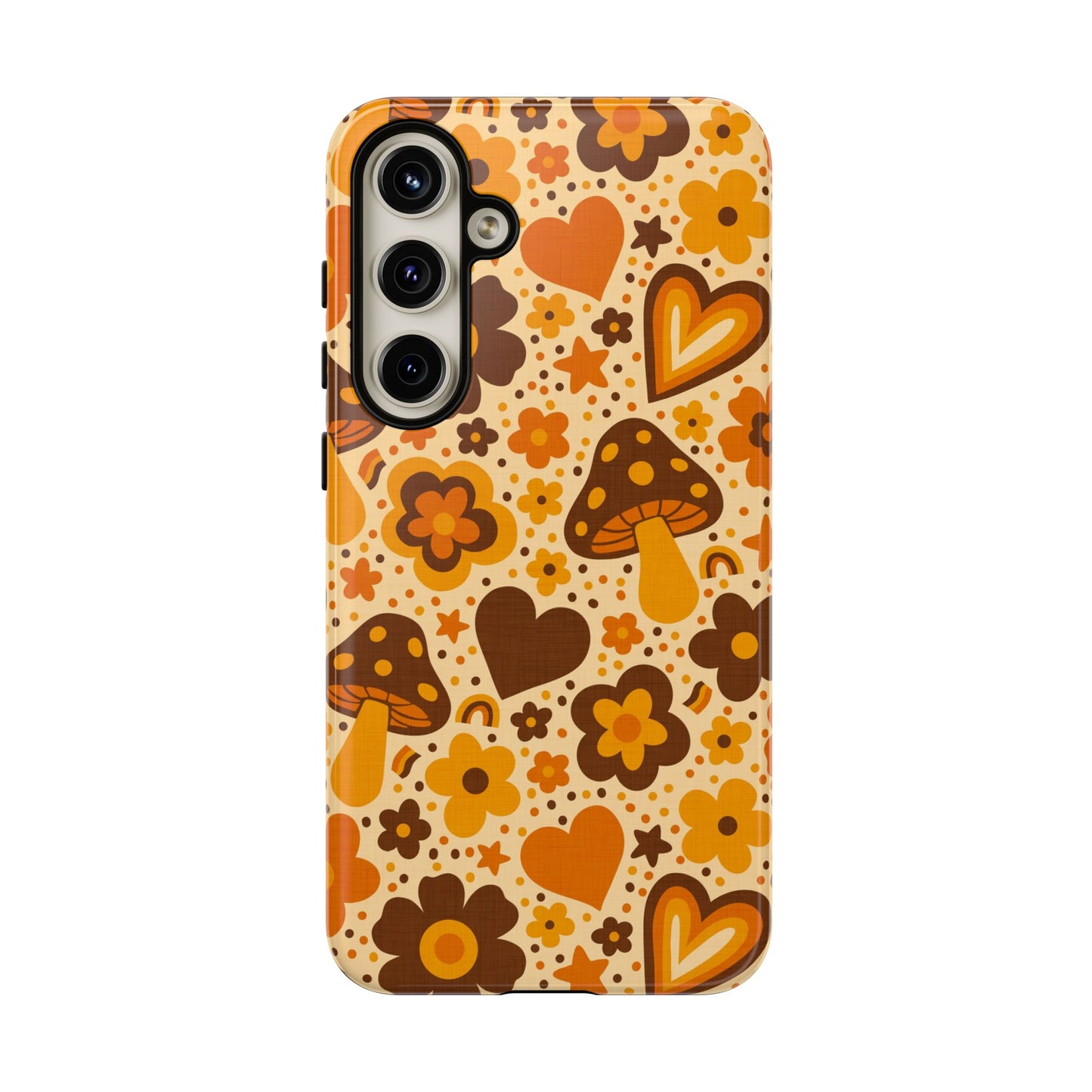 Groovy Harvest Mushrooms, Hearts and Flowers Samsung Galaxy Tough Case