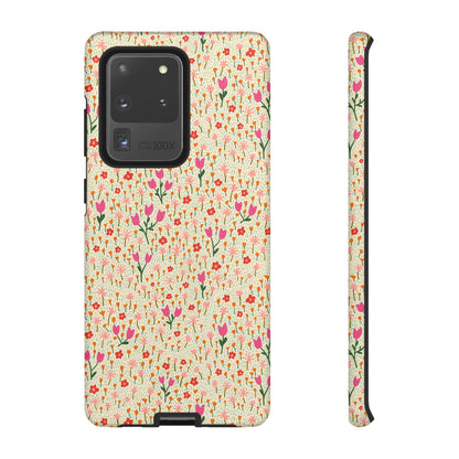 Vintage Cream Wildflower Meadow Samsung Galaxy Tough Case