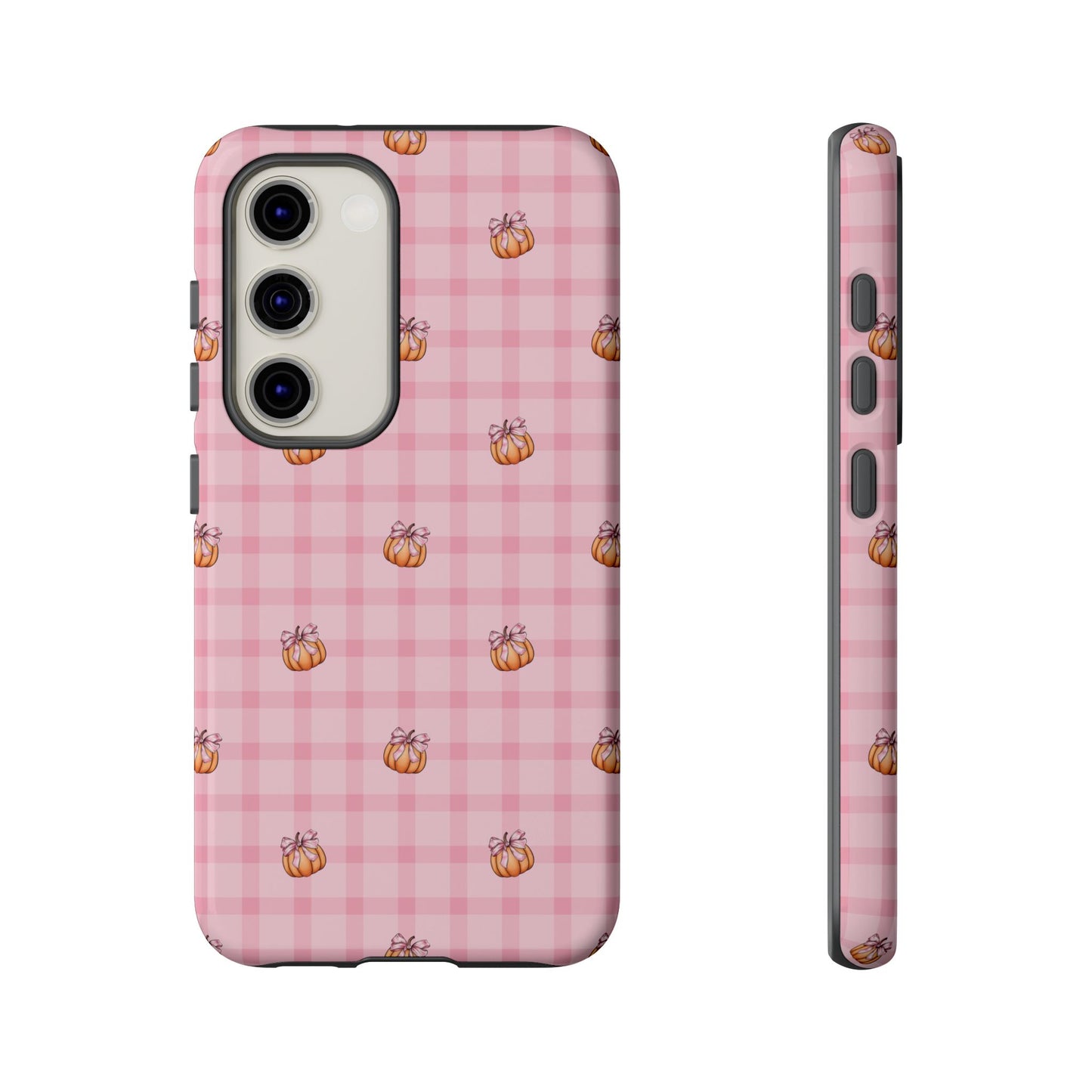 Pink Gingham Pumpkins Samsung Galaxy Tough Case