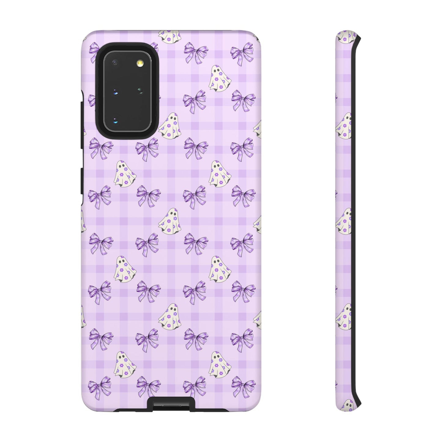 Purple Gingham Ghosts & Bows Samsung Galaxy Tough Case