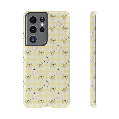 Yellow Gingham Ghosts & Bows Samsung Galaxy Tough Case