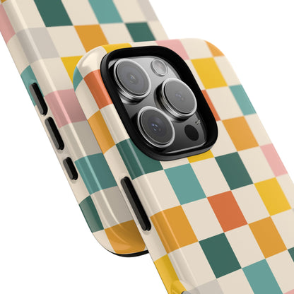 Retro 70s Gingham iPhone Tough Case