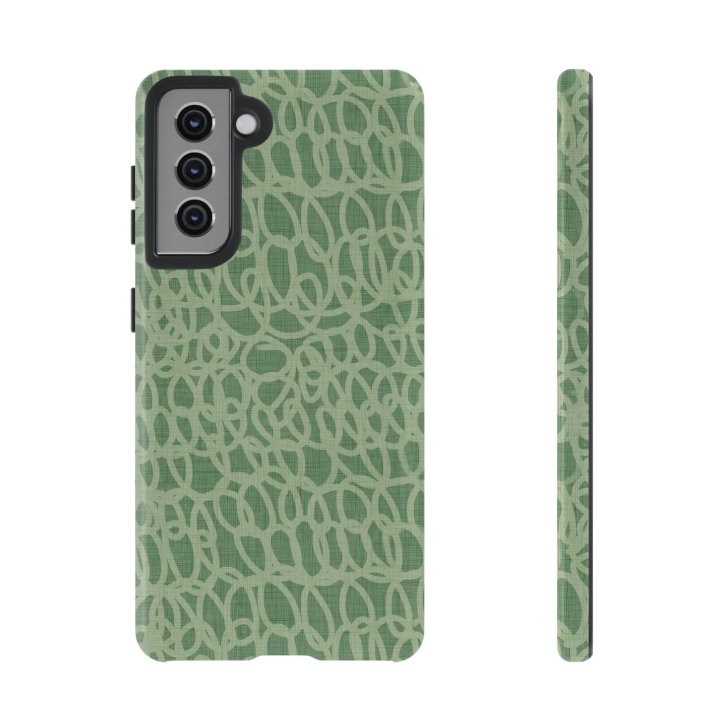 Sage Green Scribble Loops Samsung Galaxy Tough Case