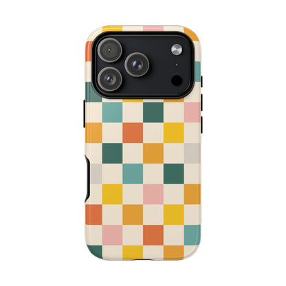 Retro 70s Gingham iPhone Tough Case
