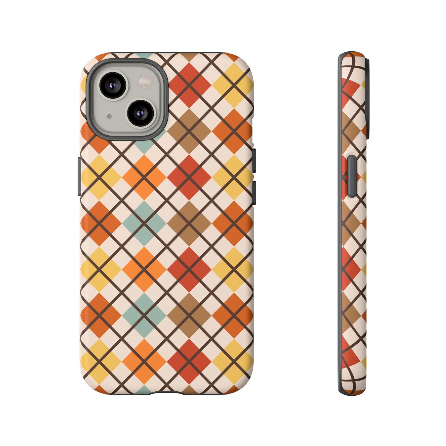 Autumn Argyle Tough iPhone Case