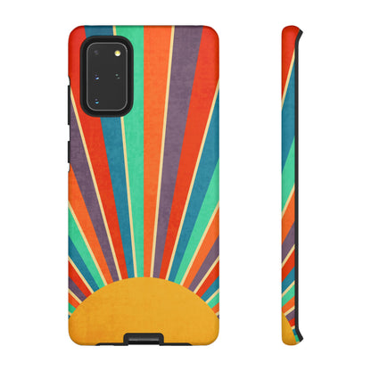 Retro Rainbow Sunburst Samsung Galaxy Tough Case
