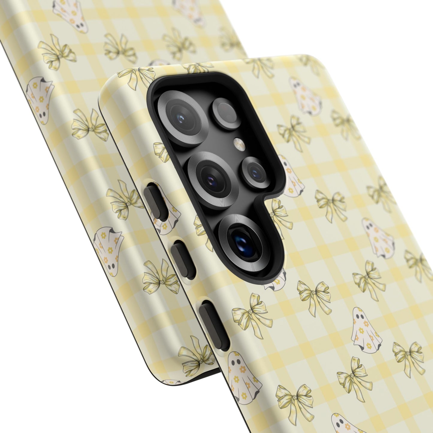 Yellow Gingham Ghosts & Bows Samsung Galaxy Tough Case