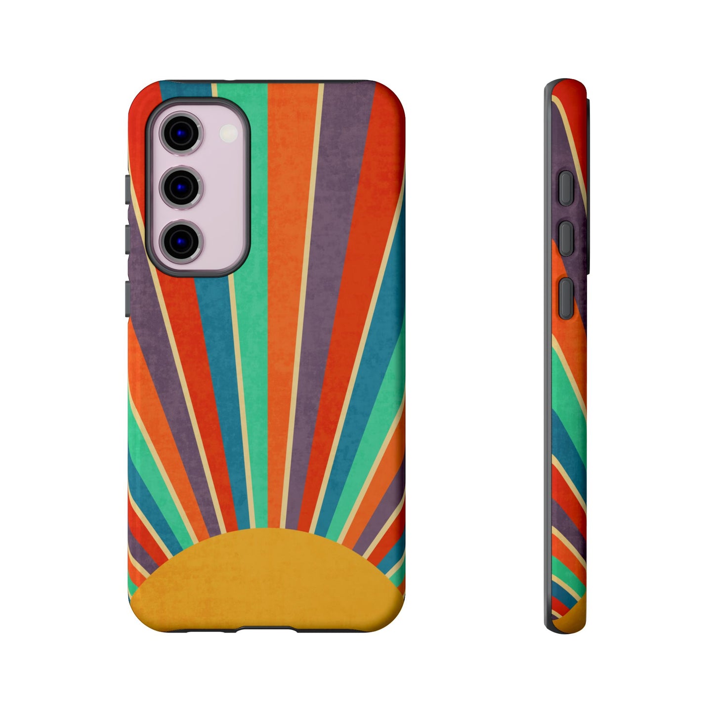 Retro Rainbow Sunburst Samsung Galaxy Tough Case
