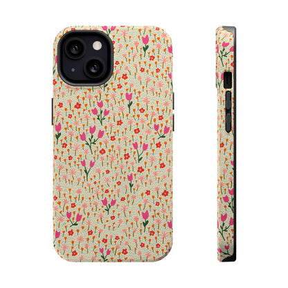 Vintage Cream Wildflower Meadow MagSafe® iPhoneTough  Case