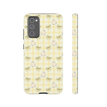 Yellow Gingham Ghosts & Bows Samsung Galaxy Tough Case