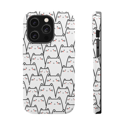 Kawaii Cat Crowd MagSafe® Tough iPhone Case