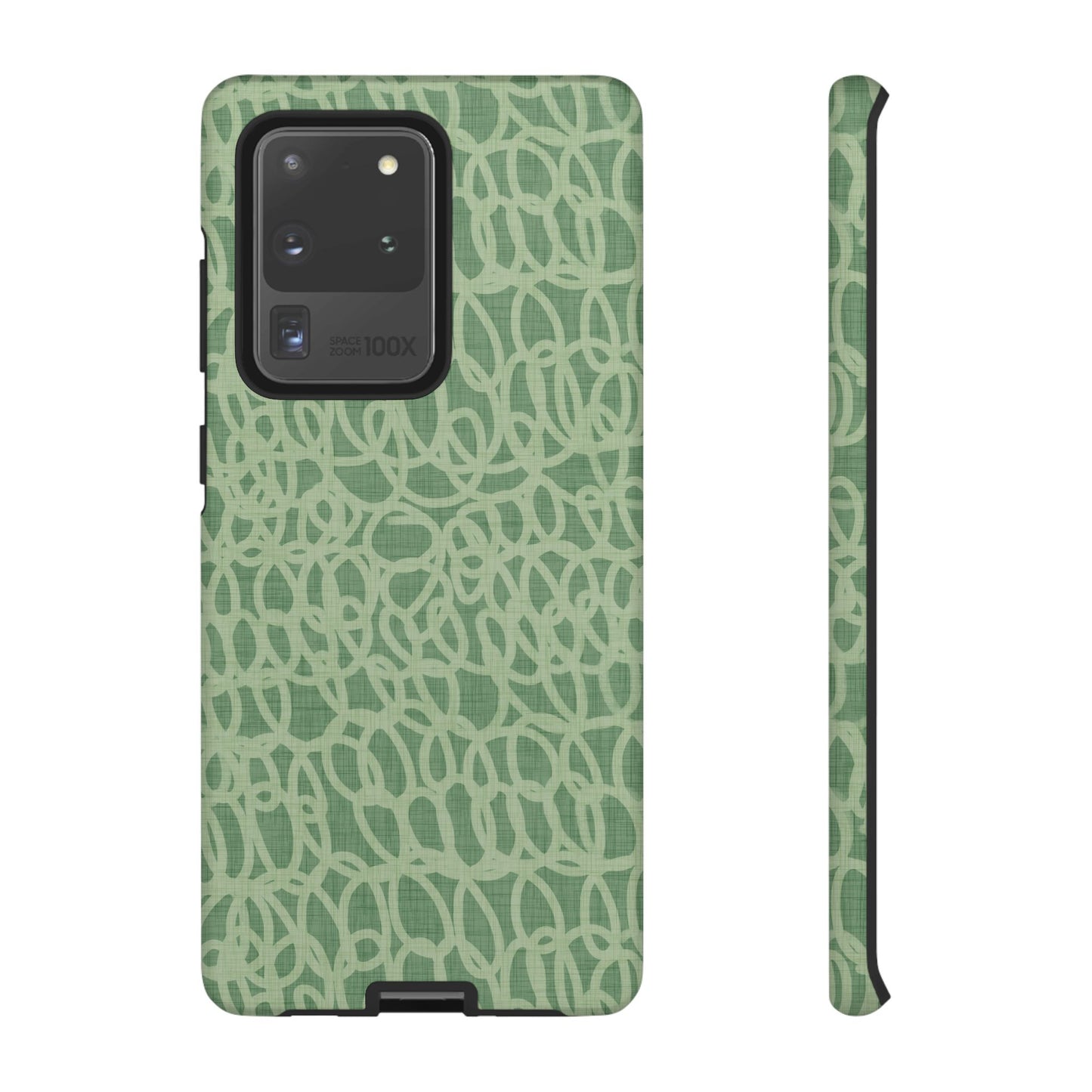 Sage Green Scribble Loops Samsung Galaxy Tough Case