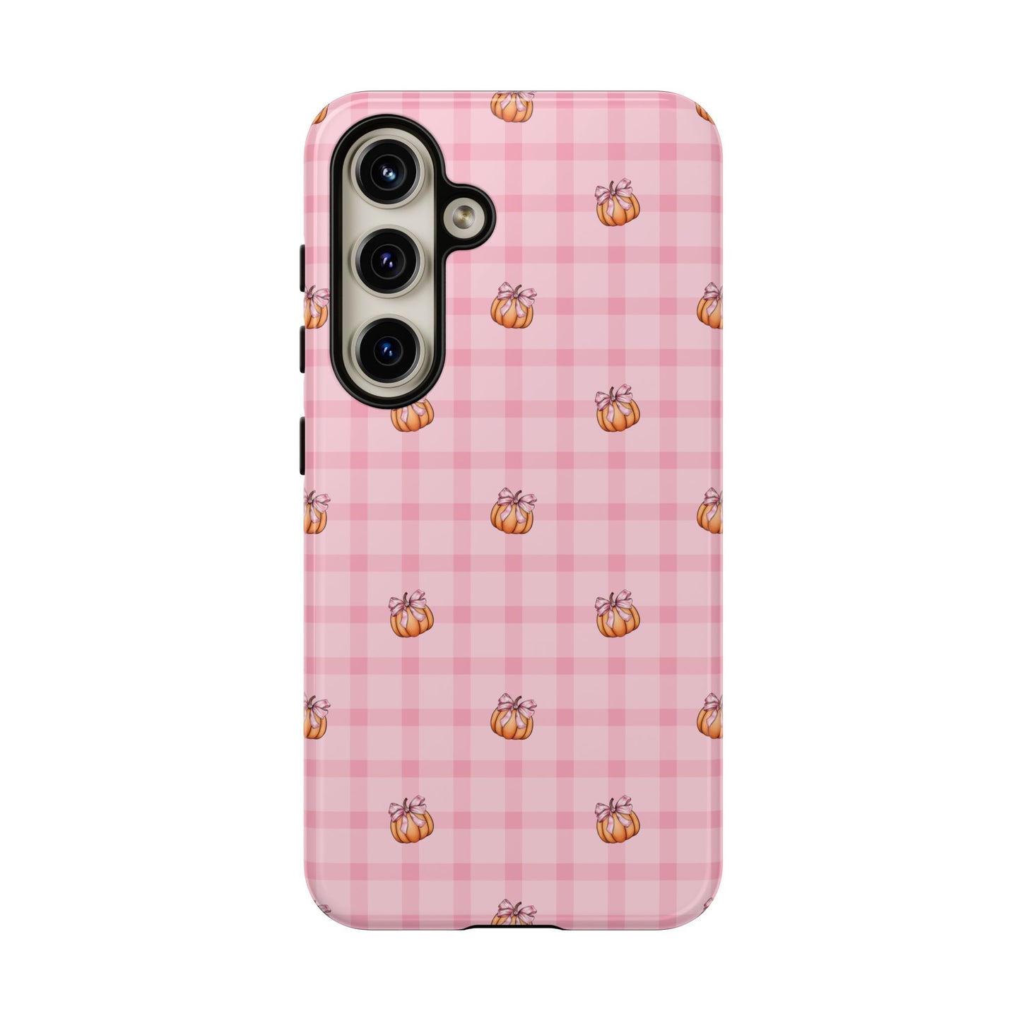 Pink Gingham Pumpkins Samsung Galaxy Tough Case