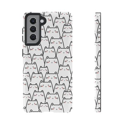 Kawaii Cat Crowd Samsung Galaxy Tough Case