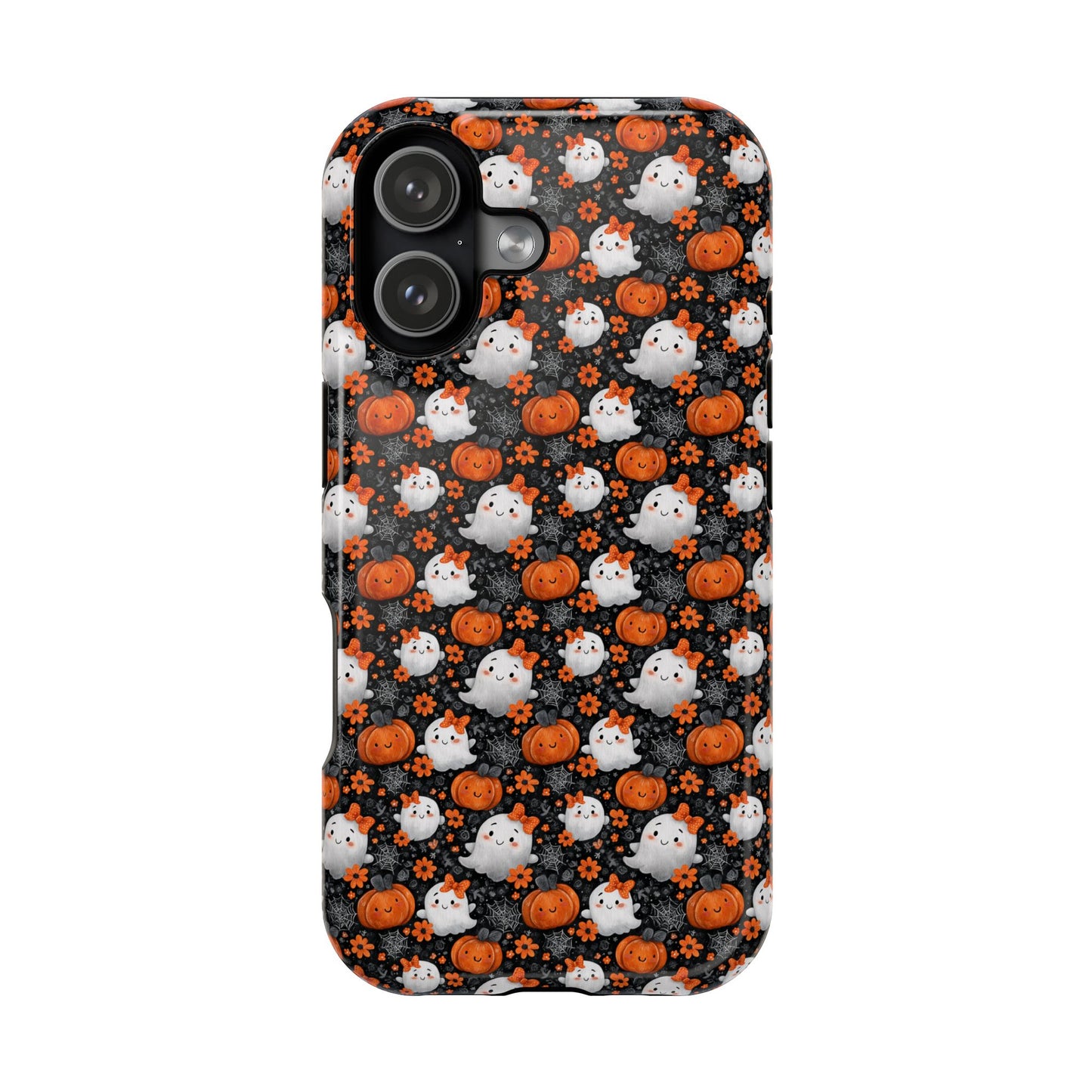 Cute Kawaii Lady Ghosts & Pumpkins MagSafe® iPhone Tough Case