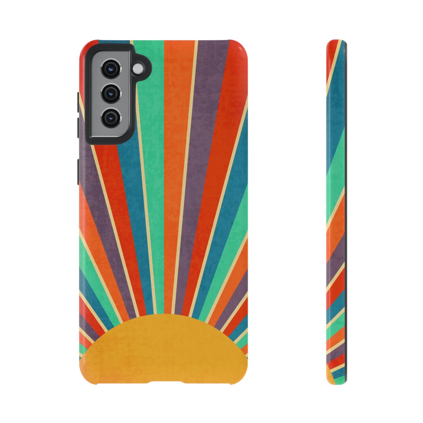 Retro Rainbow Sunburst Samsung Galaxy Tough Case