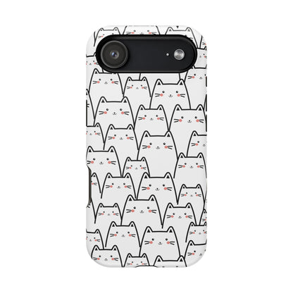 Kawaii Cat Crowd MagSafe® Tough iPhone Case
