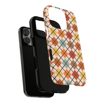 Autumn Argyle Tough iPhone Case