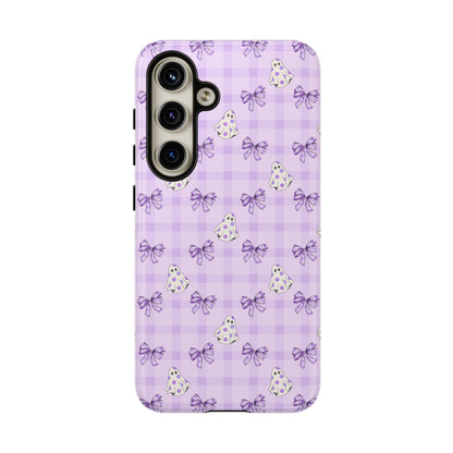 Purple Gingham Ghosts & Bows Samsung Galaxy Tough Case