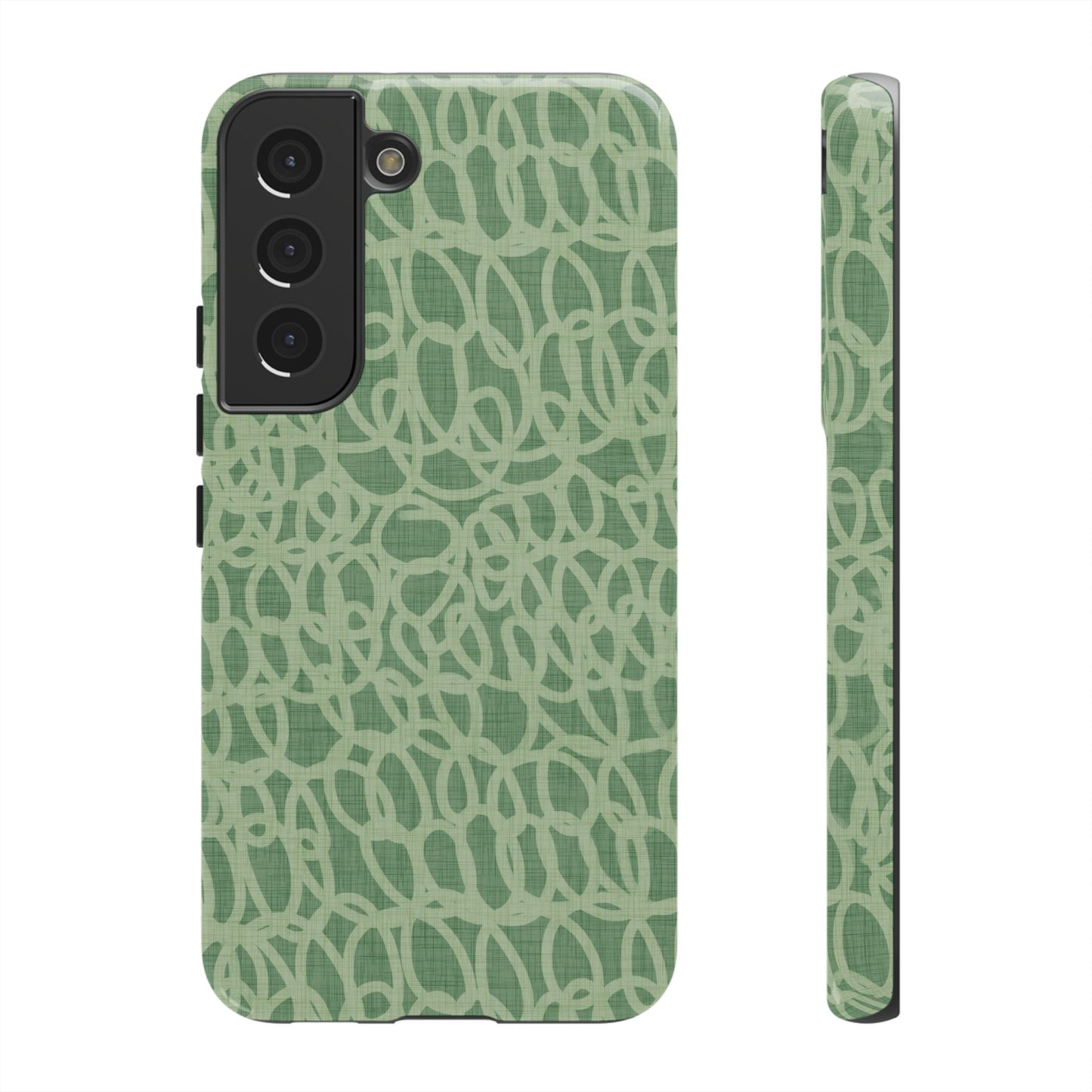 Sage Green Scribble Loops Samsung Galaxy Tough Case