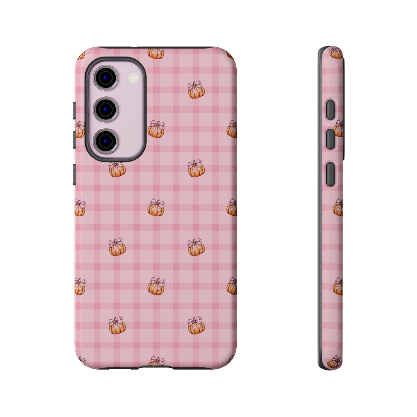 Pink Gingham Pumpkins Samsung Galaxy Tough Case