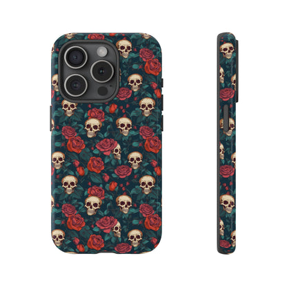 Skulls & Roses Dark Garden iPhone Tough Case