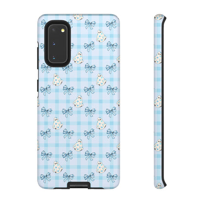 Blue Gingham Ghosts & Bows Samsung Galaxy Tough Case