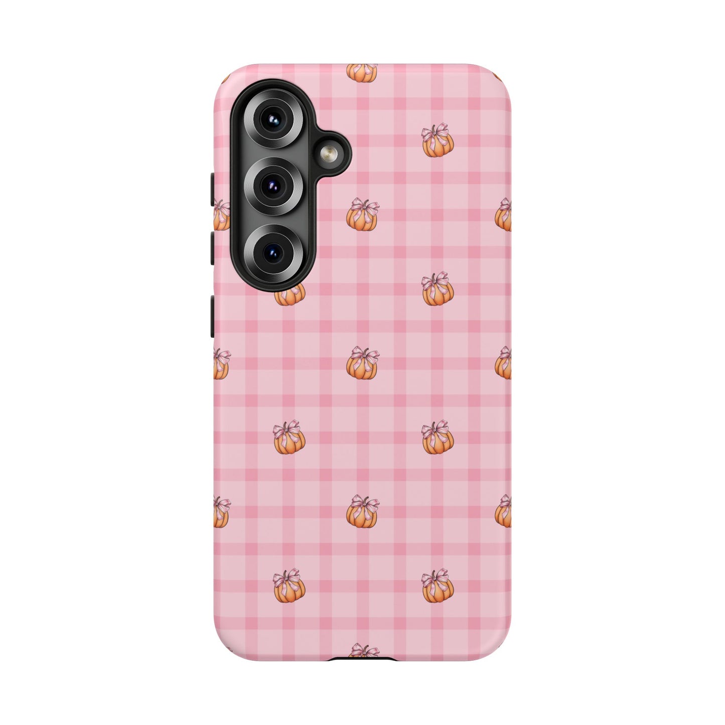 Pink Gingham Pumpkins Samsung Galaxy Tough Case