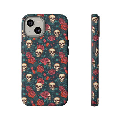 Skulls & Roses Dark Garden iPhone Tough Case