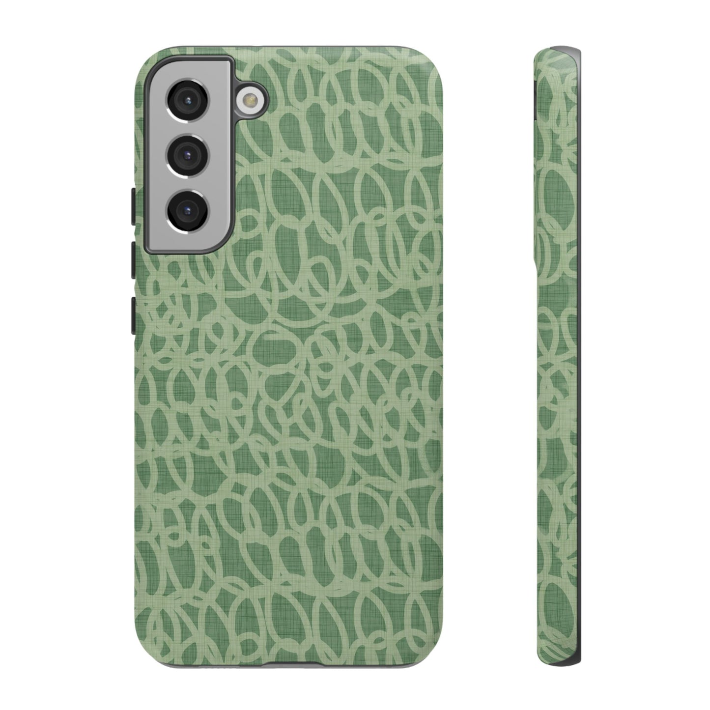 Sage Green Scribble Loops Samsung Galaxy Tough Case