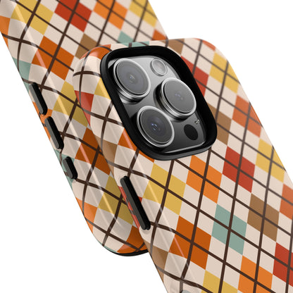 Autumn Argyle Tough iPhone Case