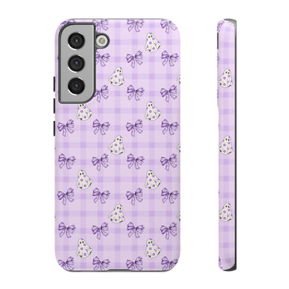 Purple Gingham Ghosts & Bows Samsung Galaxy Tough Case