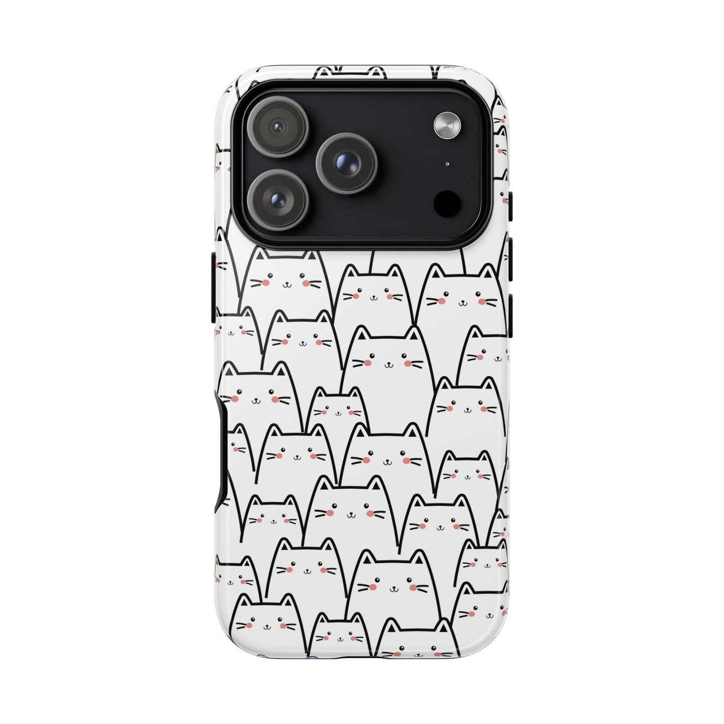 Kawaii Cat Crowd Tough iPhone Case