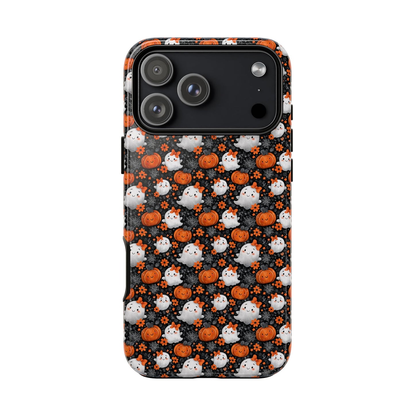 Cute Kawaii Lady Ghosts & Pumpkins iPhone Tough Case