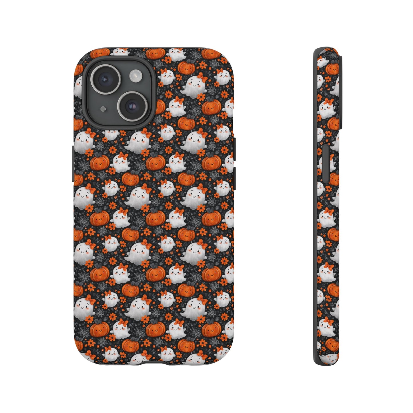Cute Kawaii Lady Ghosts & Pumpkins iPhone Tough Case