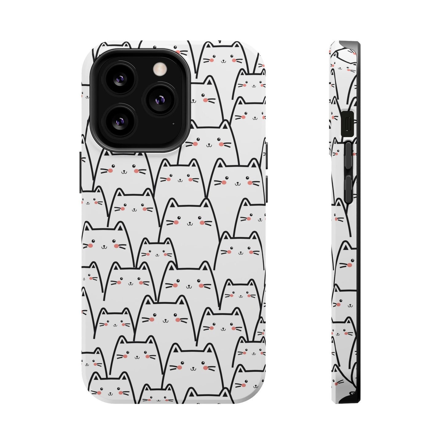 Kawaii Cat Crowd MagSafe® Tough iPhone Case