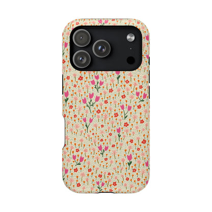 Vintage Cream Wildflower Meadow MagSafe® iPhoneTough  Case