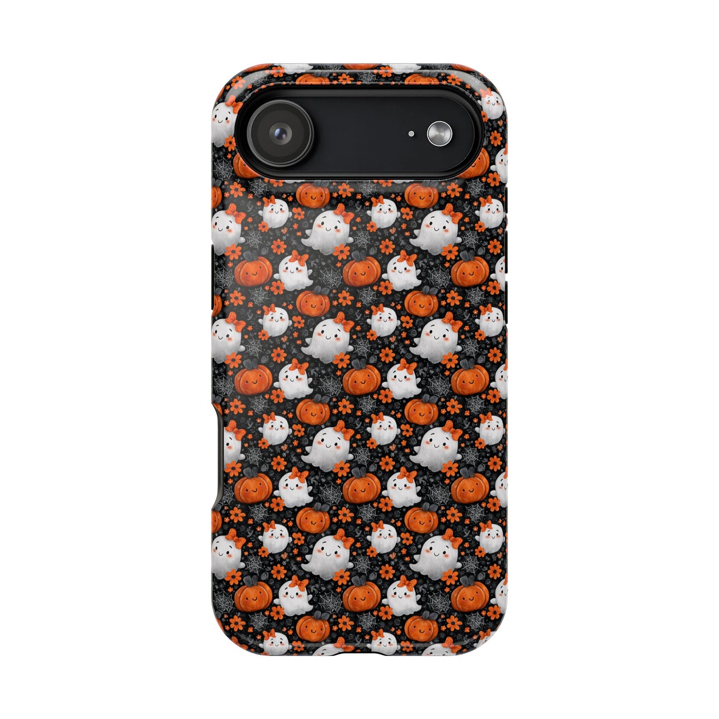 Cute Kawaii Lady Ghosts & Pumpkins MagSafe® iPhone Tough Case