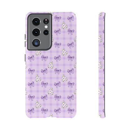 Purple Gingham Ghosts & Bows Samsung Galaxy Tough Case