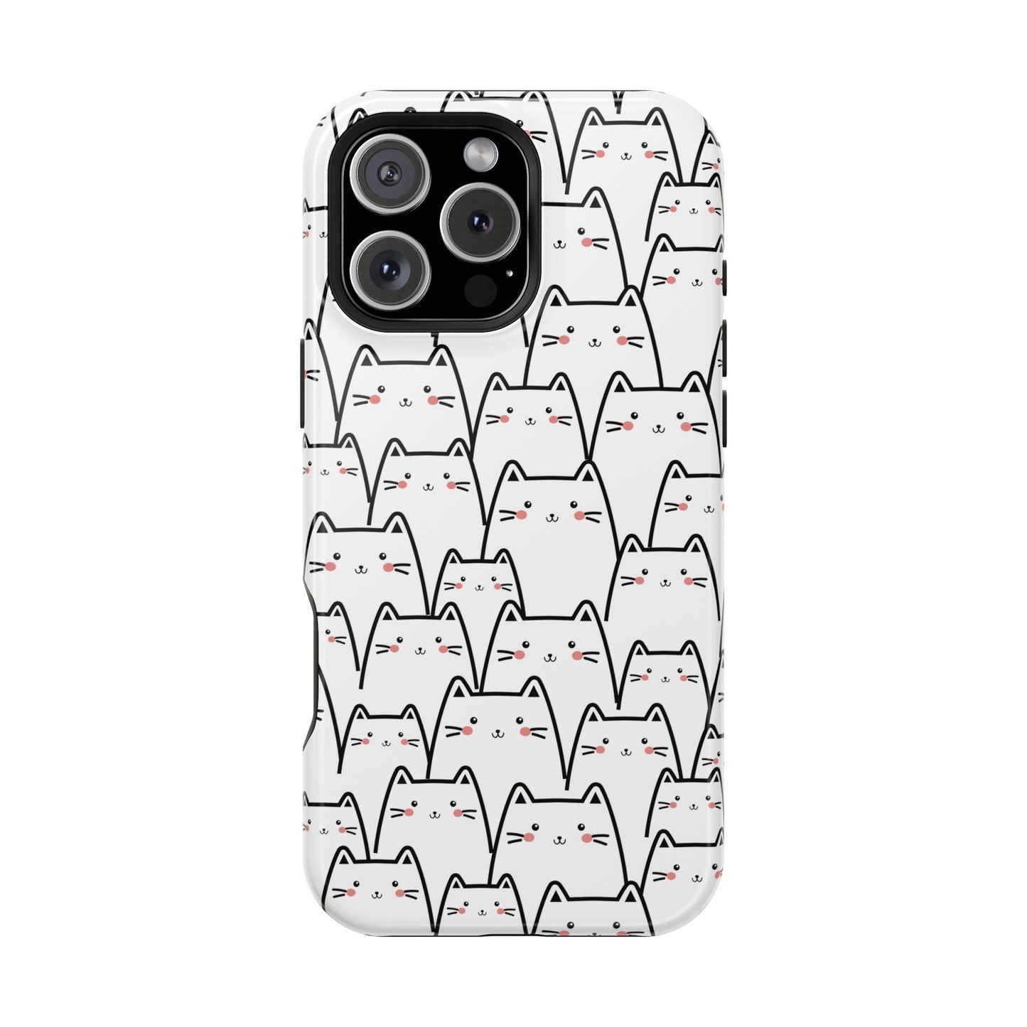 Kawaii Cat Crowd MagSafe® Tough iPhone Case