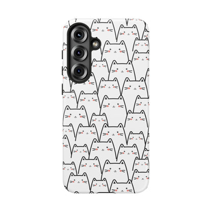 Kawaii Cat Crowd Samsung Galaxy Tough Case